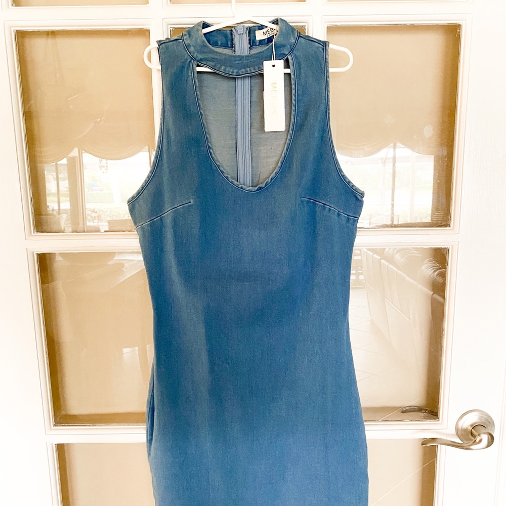 Lola Chic Boutique Women’s “Meborn” Denim Dress! NWT!